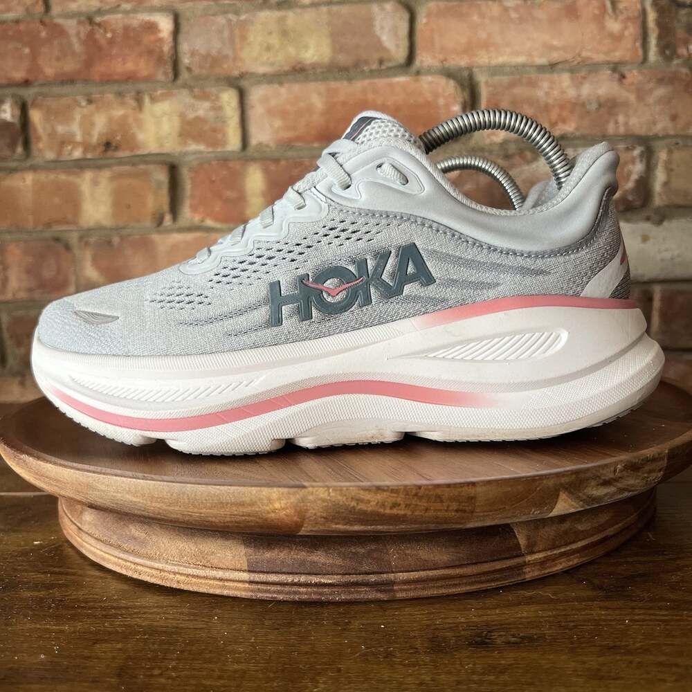 Hoka Bondi 9 Wide Max Cushion Women’s 8.5 Blue White Running Shoes Sneakers